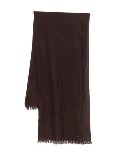 Faliero Sarti Virgin Wool Blend Scarf In Red