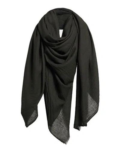 Faliero Sarti Woman Scarf Charcoal Size - Modal, Cashmere In Black