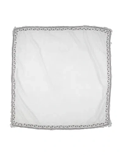 Faliero Sarti Woman Scarf Light Grey Size - Cotton, Polyester In Metallic