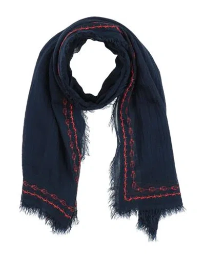 Faliero Sarti Woman Scarf Navy Size - Modal, Cashmere