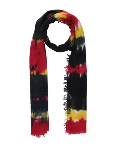 Faliero Sarti Woman Scarf Red Size - Virgin Wool, Cashmere, Nylon, Silk In Multi