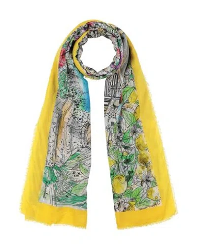 Faliero Sarti Woman Scarf Yellow Size - Modal, Cotton, Cashmere