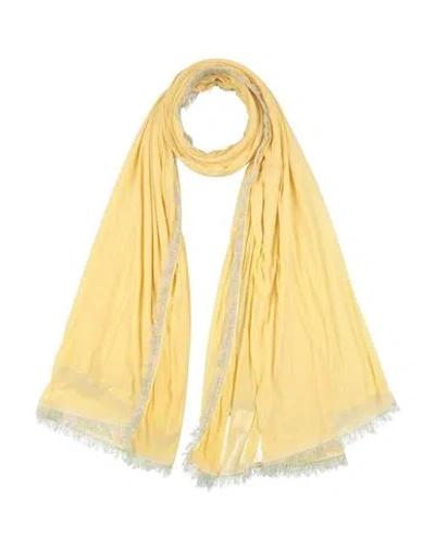 Faliero Sarti Woman Scarf Yellow Size - Modal, Cotton, Polyamide