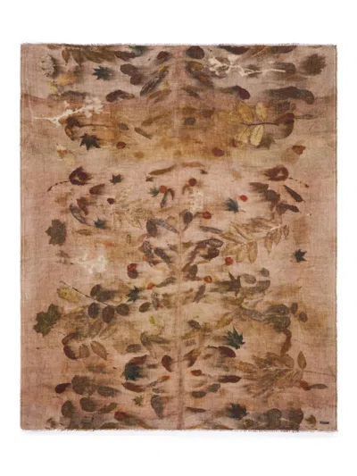 Faliero Sarti Women's Ely Printed Wool-cashmere Scarf In Brown