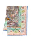 Faliero Sarti Milano Silk Blend Rectangular Stole In Transparent