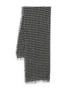 Faliero Sarti Black Gingham Pattern Scarf In Black