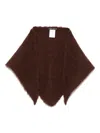 Faliero Sarti Triangle Scarf Made From Wool And Cashmere In Brown