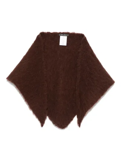 Faliero Sarti Wool-cashmere Blend Shawl In Brown
