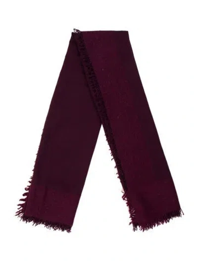 Pre-owned Faliero Sarti Wool Scarf In Purple