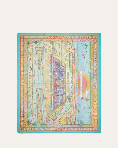 Faliero Sarti X Paolo Fiumi Forte Dei Marmi Scarf In Blue