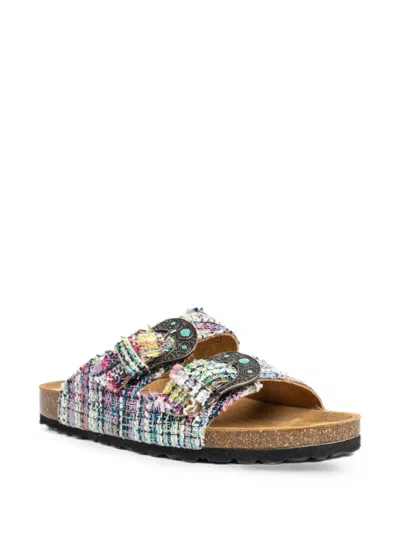 Faliero Sarti X Taji Ciabatta Flat Sandals In Multi