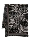 Faliero Sarti Zebra Stole In Collaboration With Peter Beard Studio Accessories In Black