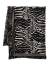 Faliero Sarti Zebra Stole In Collaboration With Peter Beard Studio Accessories In Multi
