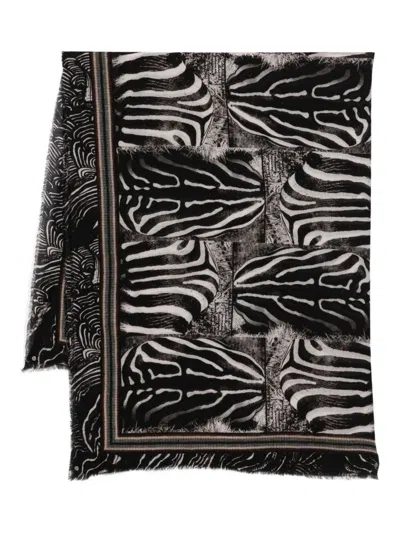 FALIERO SARTI FALIERO SARTI ZEBRA WOOL AND CASHMERE STOLE