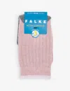 Falke Active Everyday Ribbed Stretch-woven Blend Socks 2-12 Years In Pink