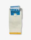 Falke Boys Off-white Kids Active Everyday Stretch-woven Blend Socks In Off-white