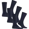 Falke Men's Airport 3-pack Crew Sock Bundle In Dark Navy