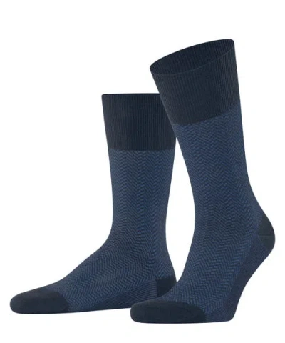 Falke Airport Herringstripe Socks In Blue
