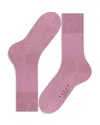 Falke Airport Wool Blend Melange Socks In Pink