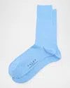 Falke Airport Wool-blend Socks In Blue