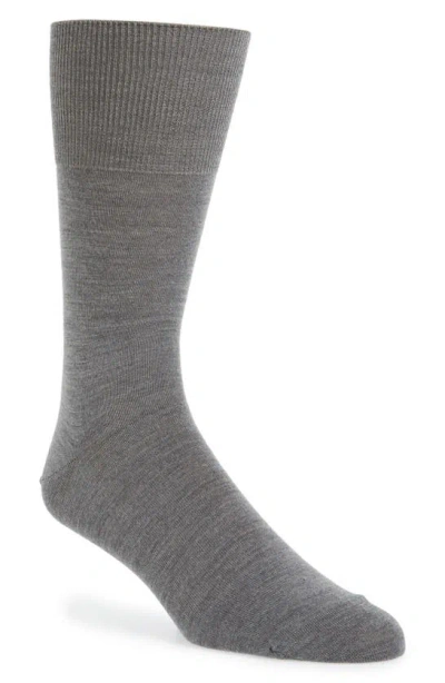 Falke Airport Wool Blend Socks In Dark Grey