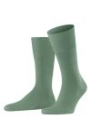 Falke Airport Wool Blend Socks In Green