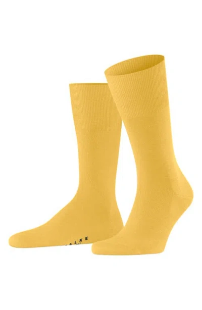 Falke Airport Wool Blend Socks In Yellow