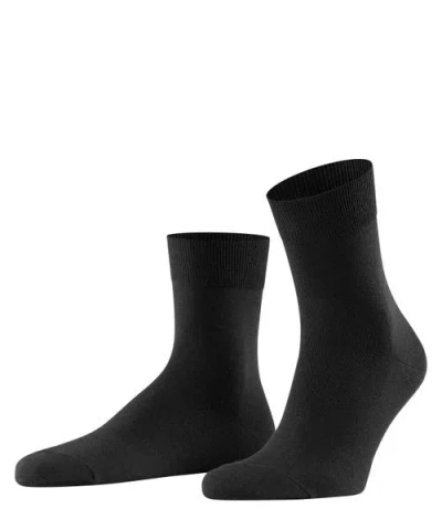 Falke Airport Wool Short Socks In Black