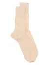 Falke Ankle-length Ribbed Socks In Neutral