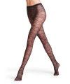Falke Body Wave 20 Denier Sheer Patterned Tights In Black