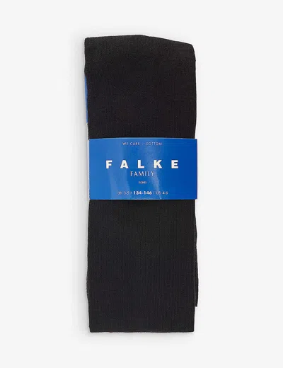 Falke Boys Black Kids Family Ti Stretch-cotton Blend Tights