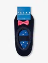 Falke Boys Marine Kids Ballerina Bow-embellished Cotton-blend Socks 4-10 Years In Marine
