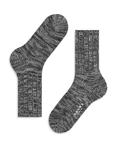 Falke Brooklyn Cotton Blend Boot Socks In Black