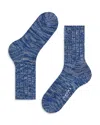 Shop Falke Brooklyn Cotton Blend Boot Socks In Marine