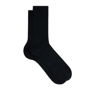 Falke Camouflage-print Mid-calf Cotton-blend Socks In Blue