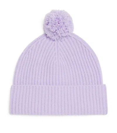 Falke Cashmere Pom-pom Beanie In Purple