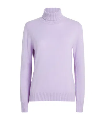 Falke Cashmere Pure Rollneck Sweater In Purple
