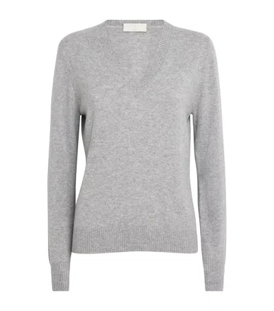 Falke Cashmere Pure V-neck Sweater In Gray