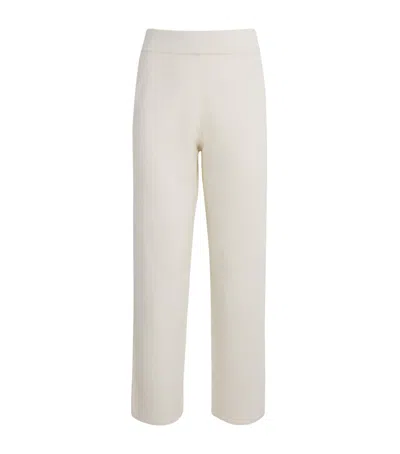 Falke Cashmere Straight Trousers In White