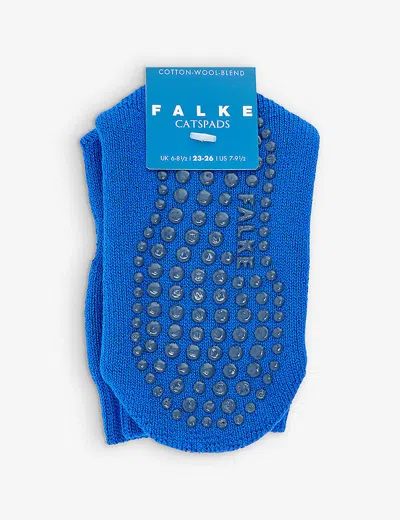 Falke Boys Cobalt Blue Kids Catspads Grip-soled Stretch-cotton Blend Socks 2-12 Years