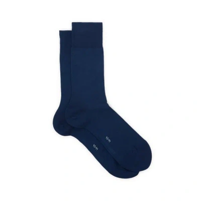 Falke Cotton Mid-calf Socks In Blue
