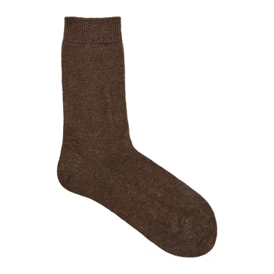 Falke Cosy Brown Mélange Wool-blend Socks