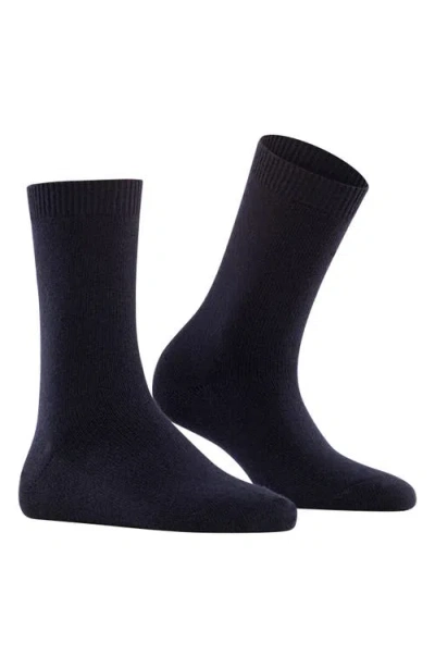 Falke Cosy Crew Socks In Dark Navy