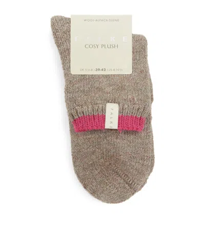 Falke Cosy Plush Socks In Brown
