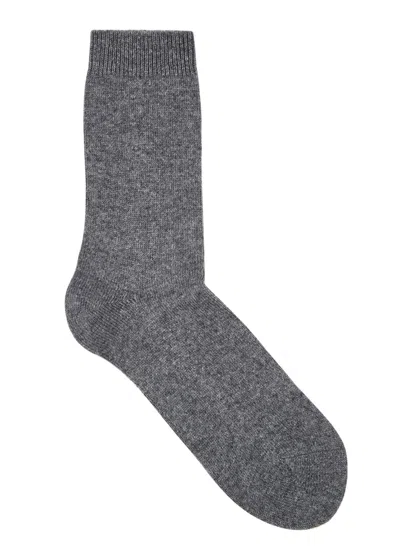 Falke Cosy Wool-blend Socks In Light Grey