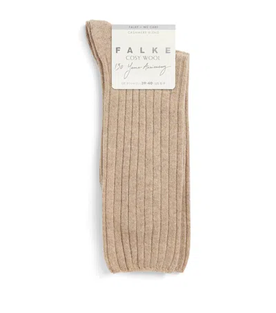 Falke Cosy Wool Boot Socks In Brown