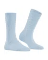 Falke Cosy Wool Blend Crew Socks In Light Blue