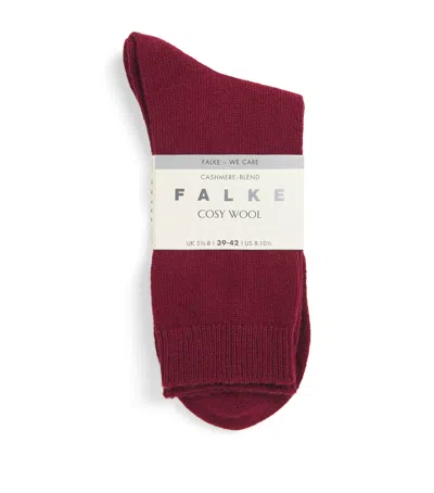 Falke Cosy Wool Socks In Red