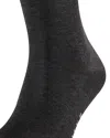 Falke Cotton Blend Fil D'ecosse Mid Calf Socks In Anthracite