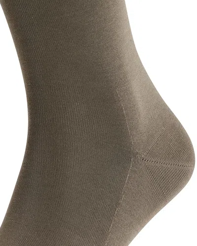 Falke Cotton Blend Fil D'ecosse Mid Calf Socks In Vulcano